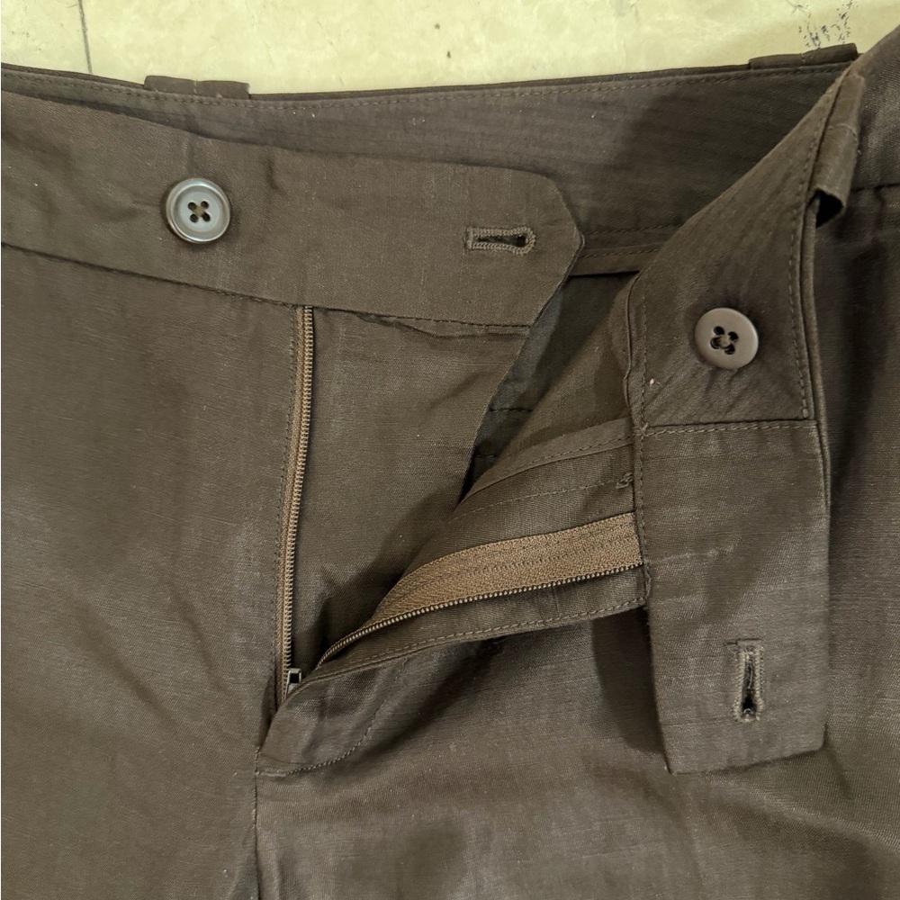 Banana Republic Espresso Linen & Silk Flare Pants - Picture 8 of 13